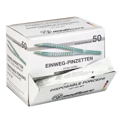 [H7 301] Mediware Einmal-Pinzetten steril 50 Stück